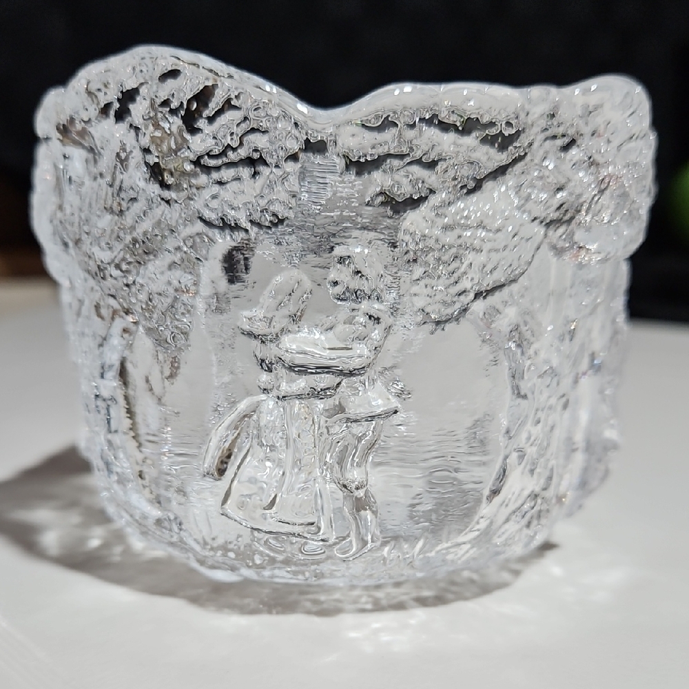 Kosta Boda Rhapsody Dancers "Ice Glass" Bowl/Votive Designed by Kjell Engman